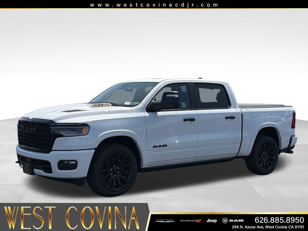Bright White Clearcoat 2025 RAM 1500 Limited Crew Cab 4WD Pickup Truck Four-Wheel Drive 8-Speed Automatic