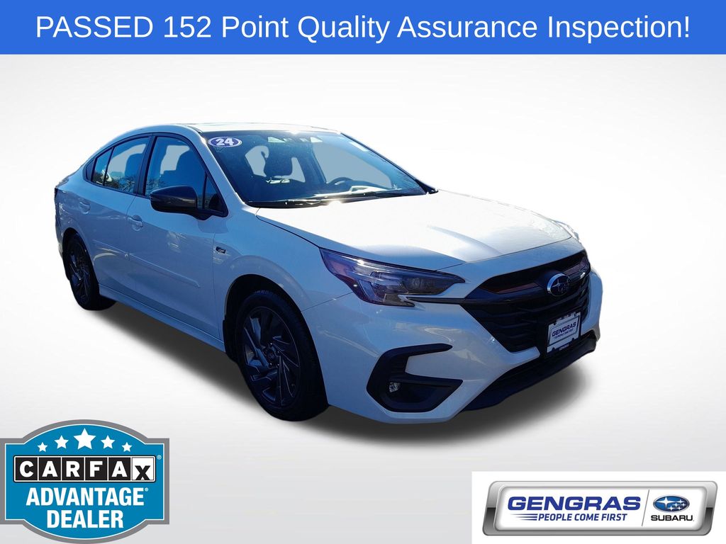 Crystal White Pearl 2024 Subaru Legacy Sport AWD Sedan All-Wheel Drive Continuously Variable Transmission