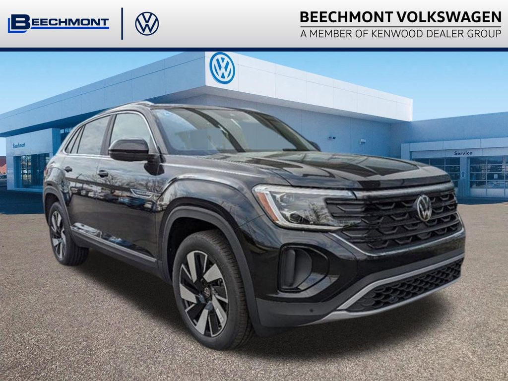 Black 2024 Volkswagen Atlas Cross Sport SUV / Crossover All-Wheel Drive 8-Speed Automatic