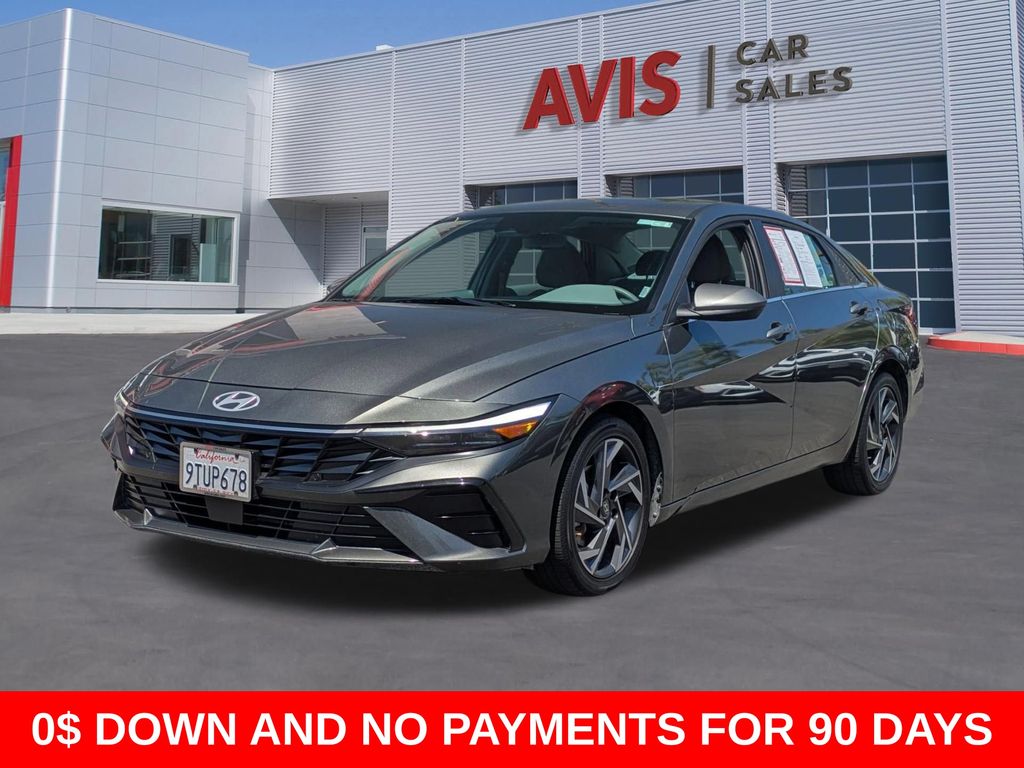 Gray 2025 Hyundai Elantra SEL Convenience FWD Sedan Front-Wheel Drive Continuously Variable Transmission