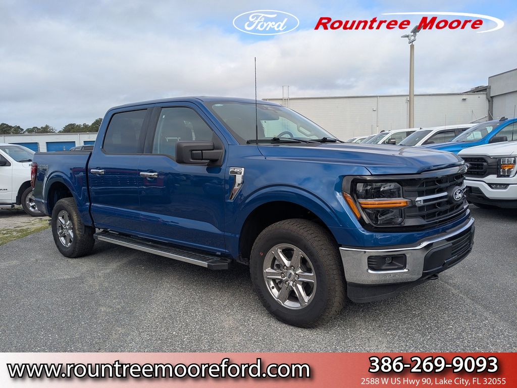 Blue Metallic 2025 Ford F-150 XLT SuperCrew 4WD Pickup Truck Four-Wheel Drive Automatic