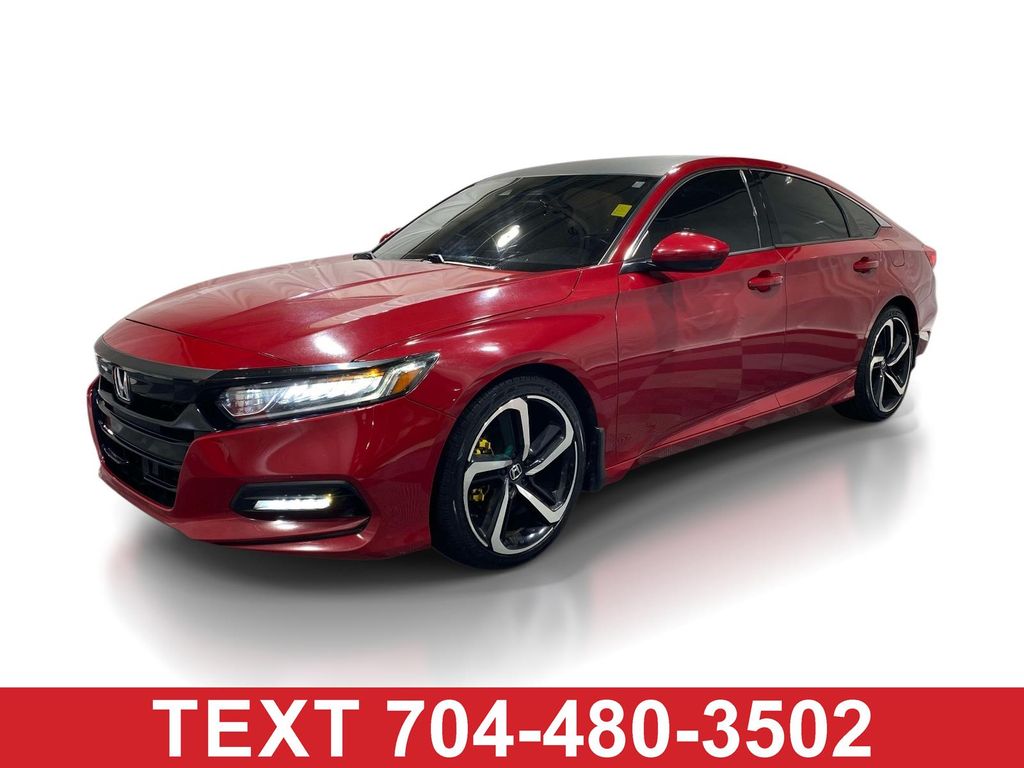Red 2019 Honda Accord Sedan Front-Wheel Drive Continuously Variable Transmission