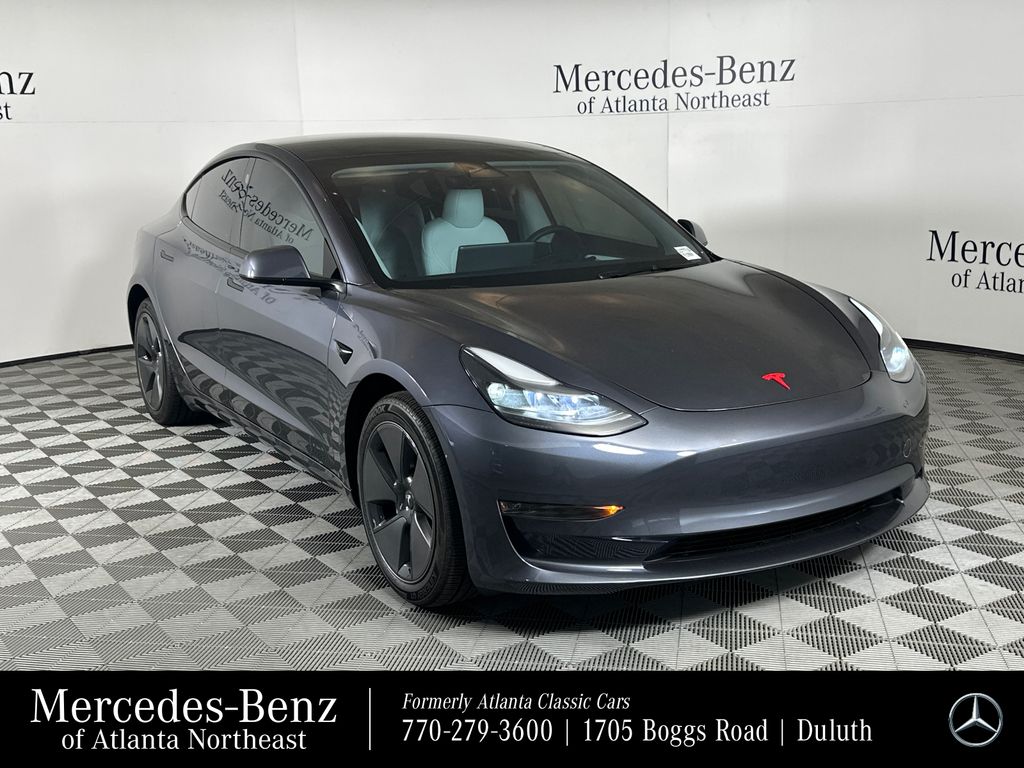 Midnight Silver Metallic 2023 Tesla Model 3 RWD Sedan Rear-Wheel Drive 1-Speed Automatic