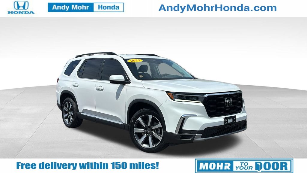 Platinum White Pearl 2023 Honda Pilot Elite AWD SUV / Crossover All-Wheel Drive Automatic