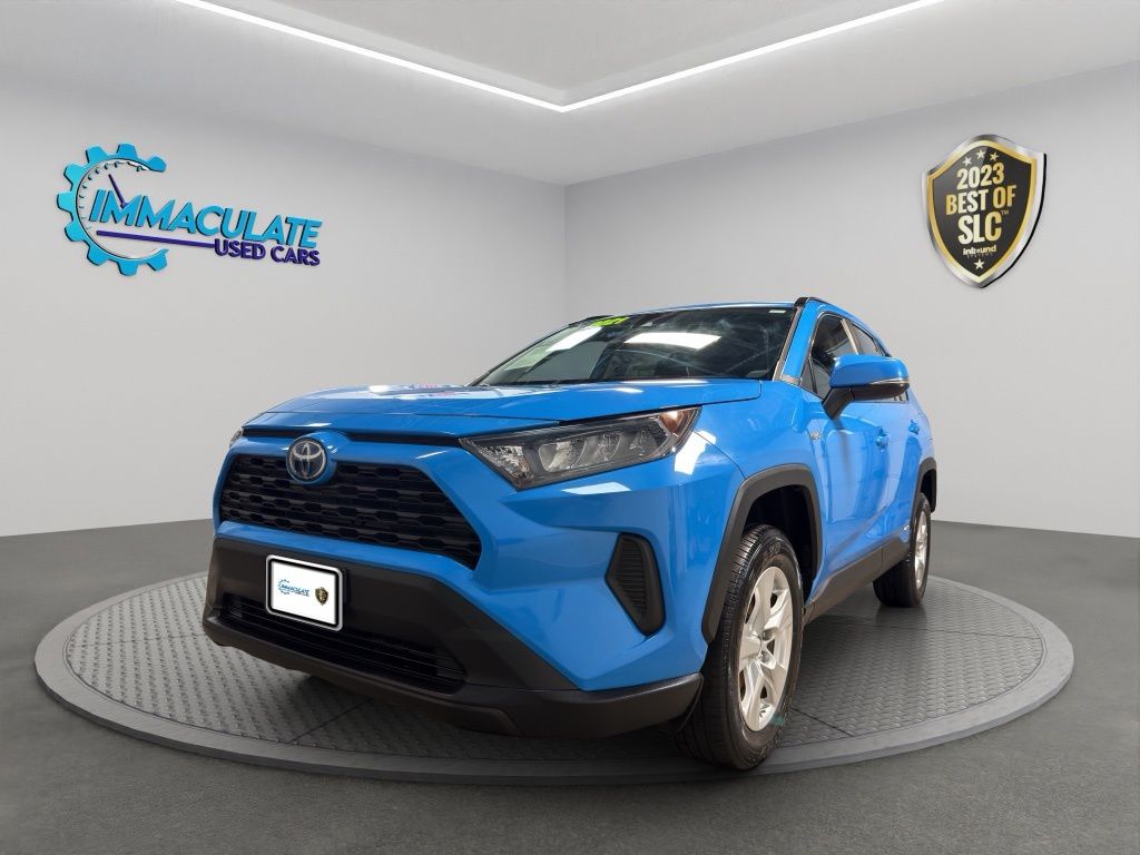 Blue Flame 2021 Toyota RAV4 Hybrid SUV / Crossover All-Wheel Drive Continuously Variable Transmission