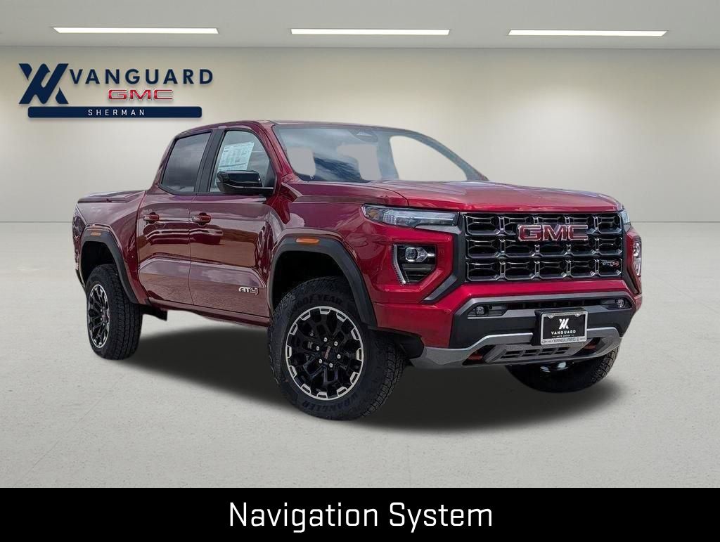 Volcanic Red Tintcoat 2026 GMC Canyon AT4 Crew Cab 4WD Pickup Truck Four-Wheel Drive 8-Speed Automatic