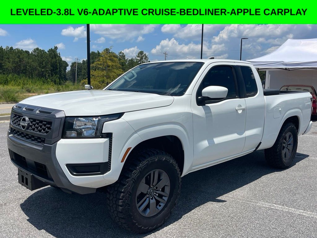 Glacier White 2025 Nissan Frontier Pickup Truck 4X2 9-Speed Automatic Overdrive