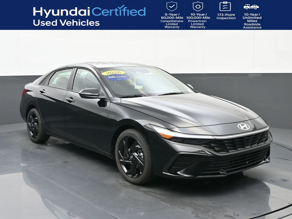 Abyss Black 2026 Hyundai Elantra SEL Sport FWD Sedan Front-Wheel Drive Continuously Variable Transmission