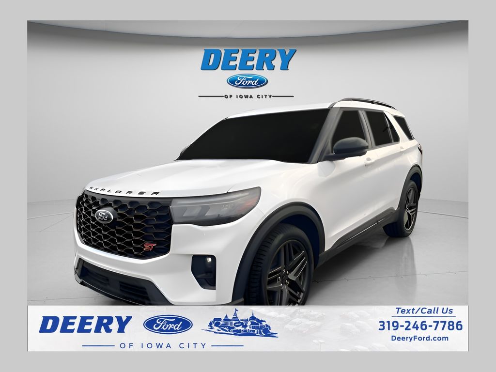 Space White Metallic 2025 Ford Explorer SUV / Crossover All-Wheel Drive 10-Speed Automatic