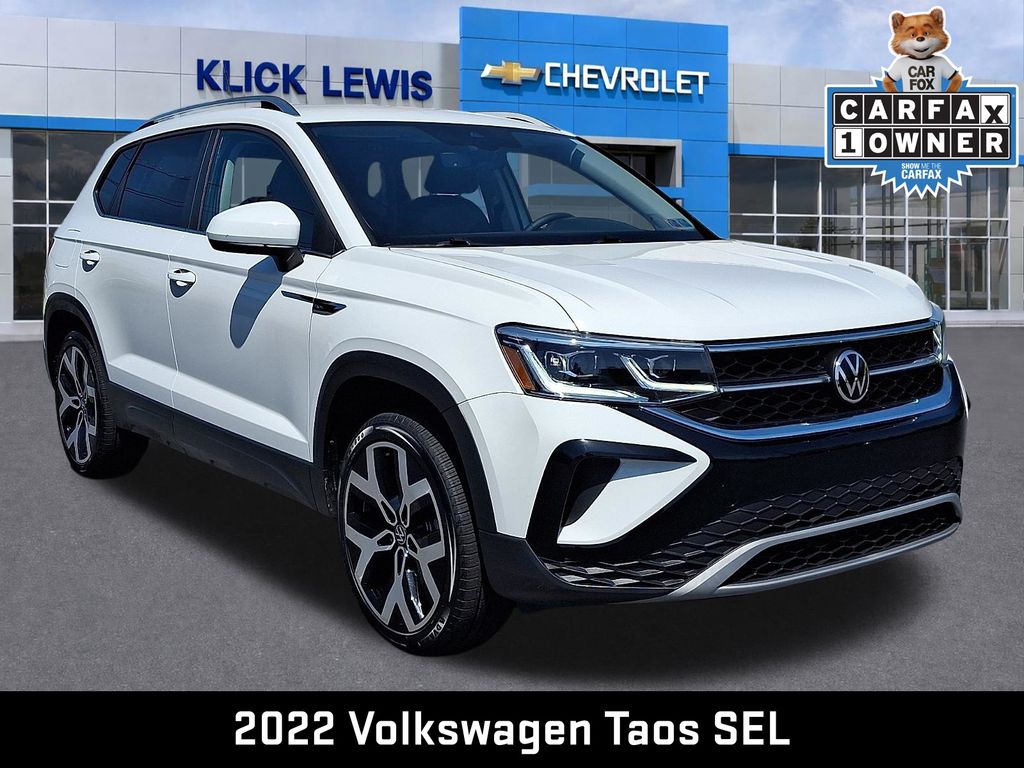 2022 Volkswagen Taos 1.5T SEL White at Subaru and VW of Moon Township