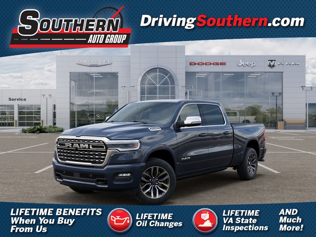 Forged Blue Metallic 2026 RAM 1500 Pickup Truck Four-Wheel Drive 8-Speed Automatic