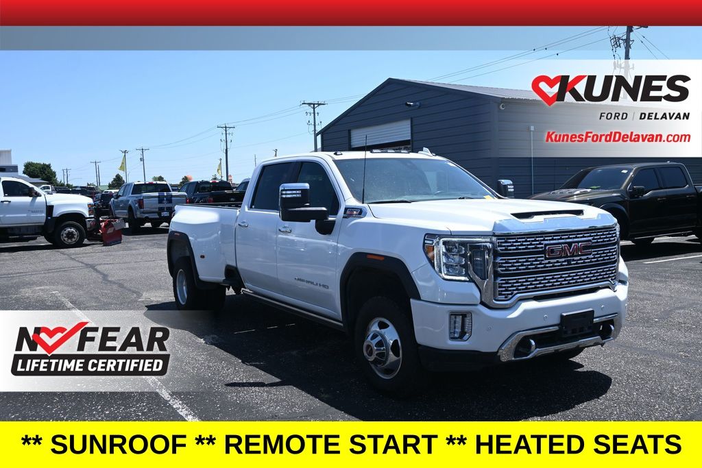 White Frost 2023 GMC Sierra 3500HD Pickup Truck Four-Wheel Drive Automatic
