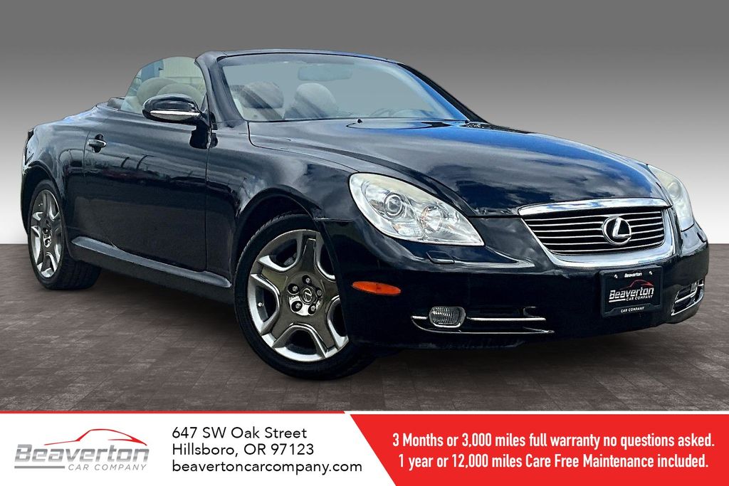 Black 2007 Lexus SC 430 RWD Convertible Rear-Wheel Drive 6-Speed Automatic