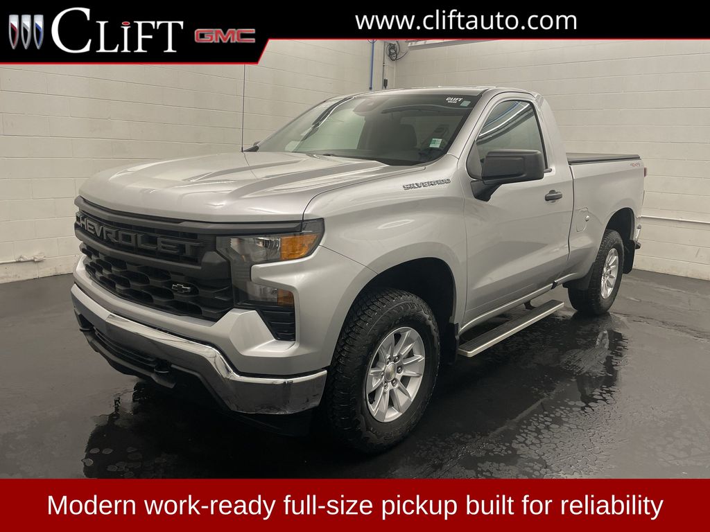 Silver Ice Metallic 2022 Chevrolet Silverado 1500 Limited Work Truck 4WD Pickup Truck Four-Wheel Drive 8-Speed Automatic