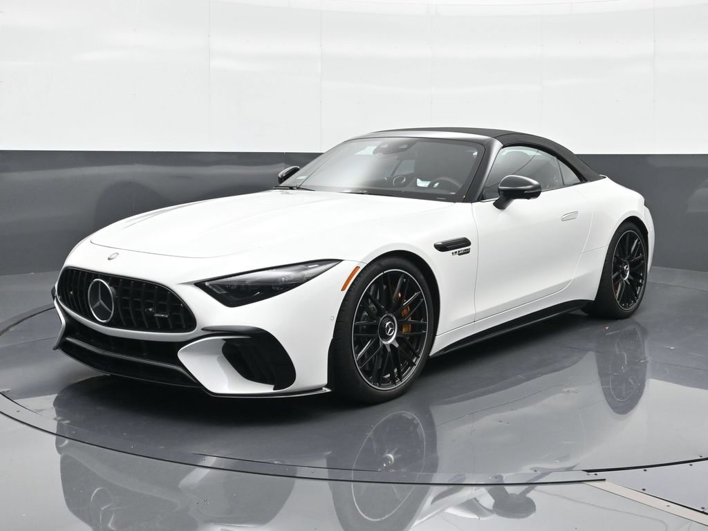 MANUFAKTUR Moonlight White Metallic 2025 Mercedes-Benz SL-Class Convertible All-Wheel Drive 9-Speed Automatic