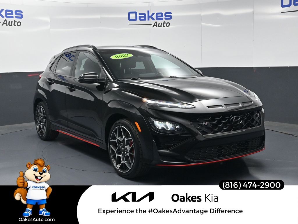 Ultra Black 2022 Hyundai Kona N SUV / Crossover Front-Wheel Drive 8-Speed Dual Clutch