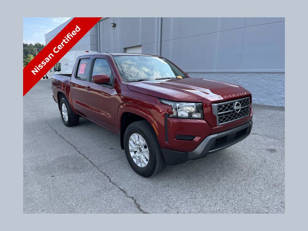 Cardinal Red Metallic 2023 Nissan Frontier Pickup Truck Four-Wheel Drive 9-Speed Automatic