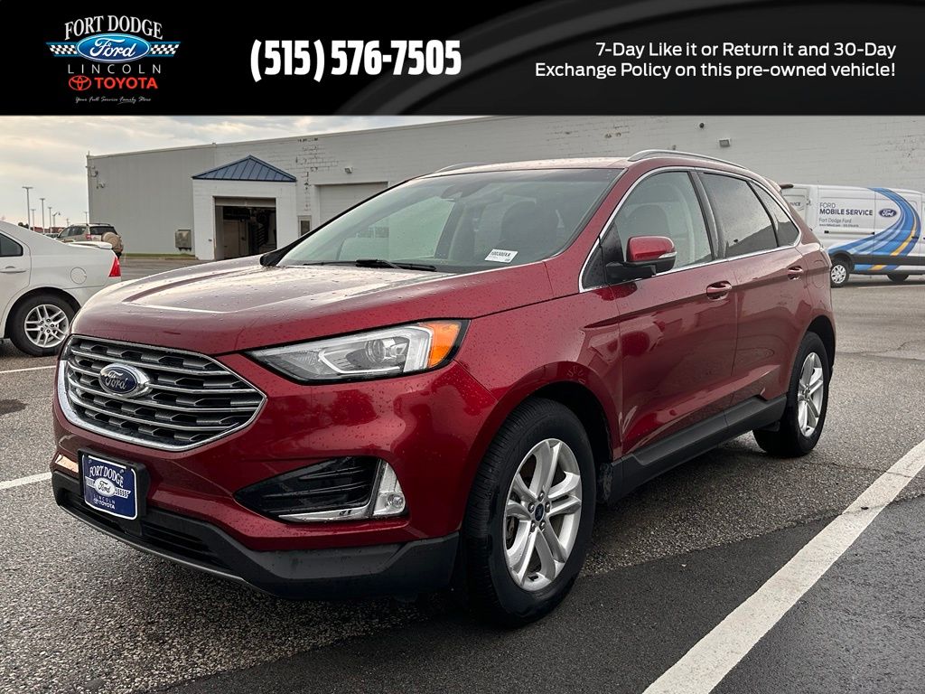 Ruby Red Metallic 2019 Ford Edge SUV / Crossover All-Wheel Drive 8-Speed Automatic