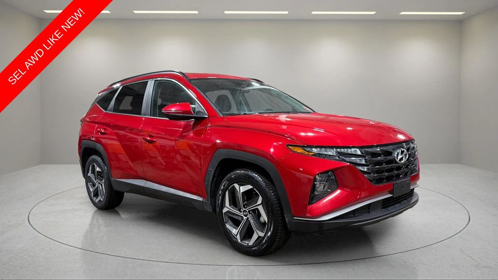 Calypso Red 2023 Hyundai Tucson SUV / Crossover All-Wheel Drive 8-Speed Automatic