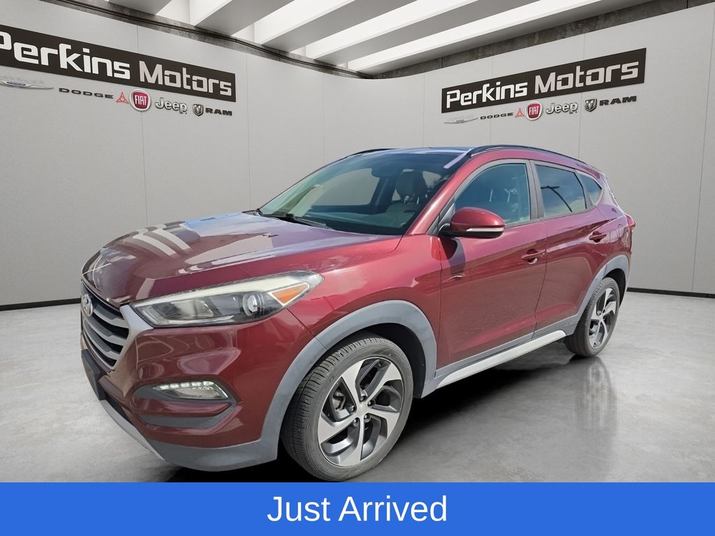 Red (Ruby Wine) 2017 Hyundai Tucson SUV / Crossover All-Wheel Drive 7-Speed Automatic