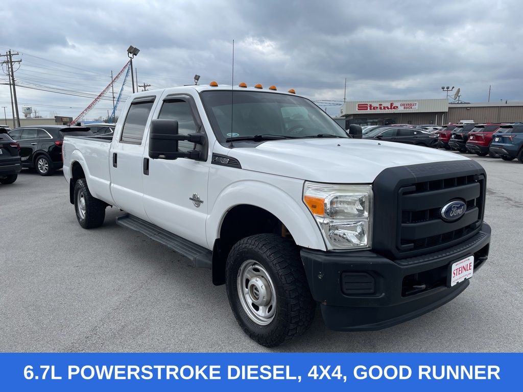 Oxford White 2013 Ford F-350 Super Duty XL Crew Cab 4WD Pickup Truck Four-Wheel Drive 6-Speed Automatic Overdrive