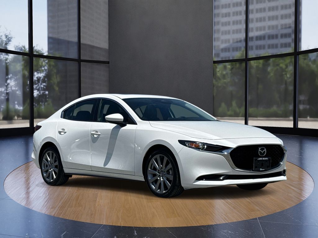 Snowflake White Pearl 2025 Mazda MAZDA3 Sedan Front-Wheel Drive 6-Speed Automatic