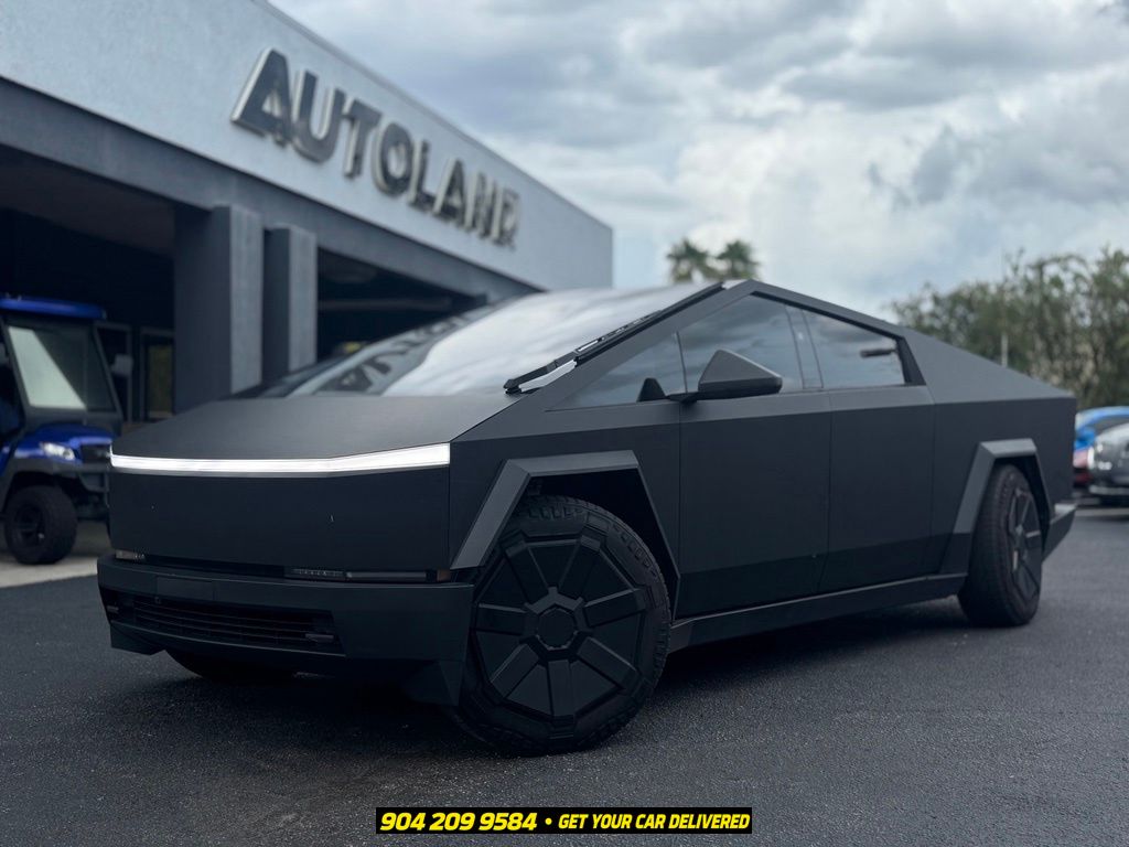 Gray (Stainless Steel) 2024 Tesla Cybertruck Pickup Truck All-Wheel Drive 1-Speed Automatic