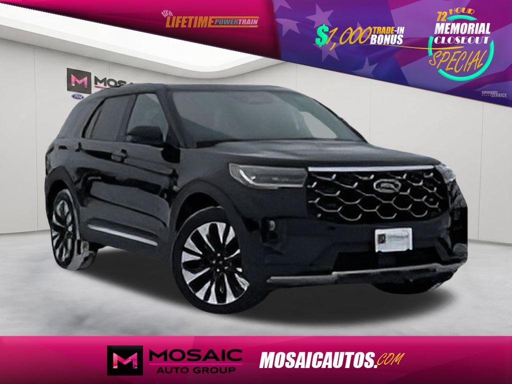 Agate Black Metallic 2026 Ford Explorer Platinum AWD SUV / Crossover All-Wheel Drive Automatic