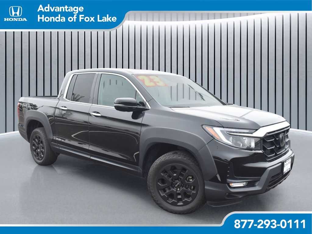 Black 2023 Honda Ridgeline Pickup Truck All-Wheel Drive 9-Speed Automatic