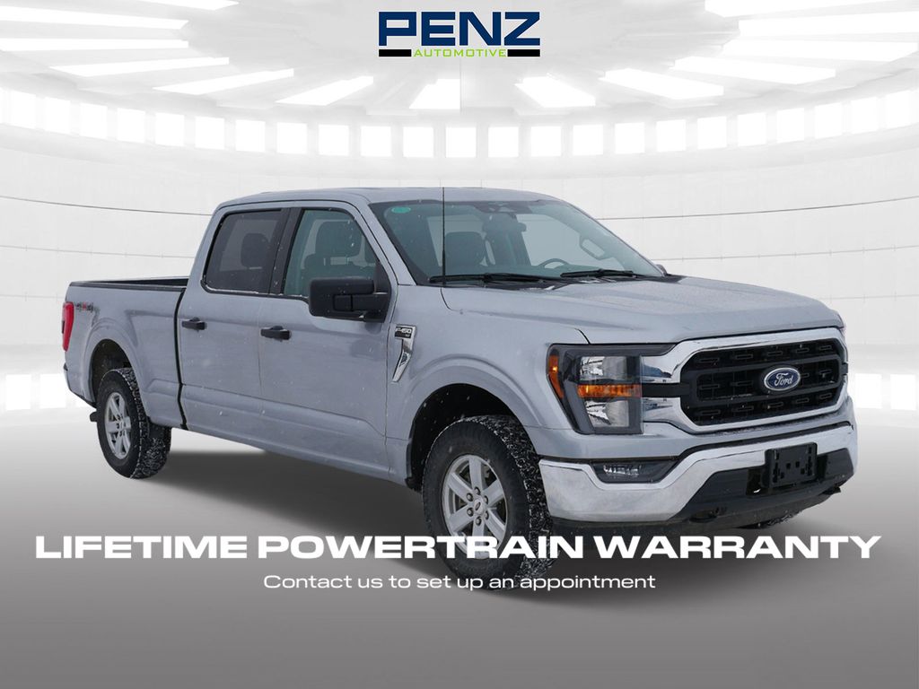 Silver 2023 Ford F-150 XLT SuperCrew 4WD Pickup Truck Four-Wheel Drive Automatic