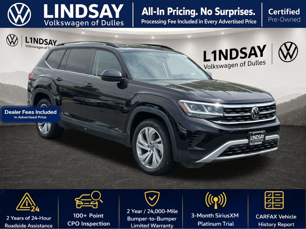 Deep Black Pearl 2021 Volkswagen Atlas SUV / Crossover All-Wheel Drive 8-Speed Automatic