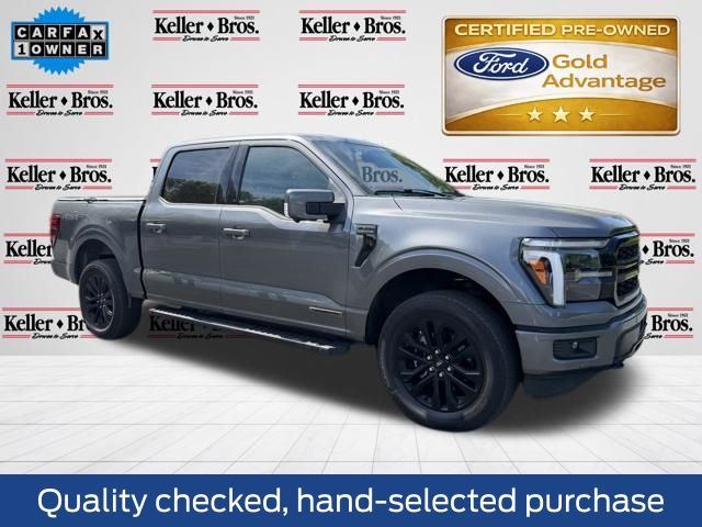 Gray Metallic 2025 Ford F-150 Lariat SuperCrew 4WD Pickup Truck Four-Wheel Drive Automatic