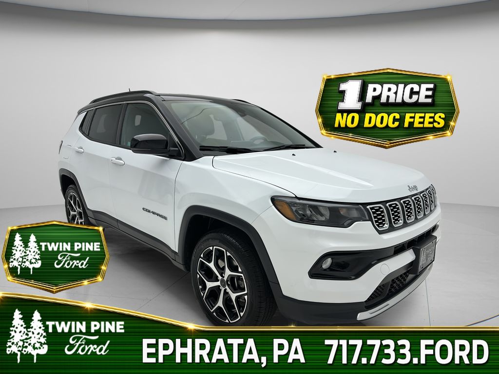 Bright White Clearcoat 2025 Jeep Compass SUV / Crossover Four-Wheel Drive 8-Speed Automatic