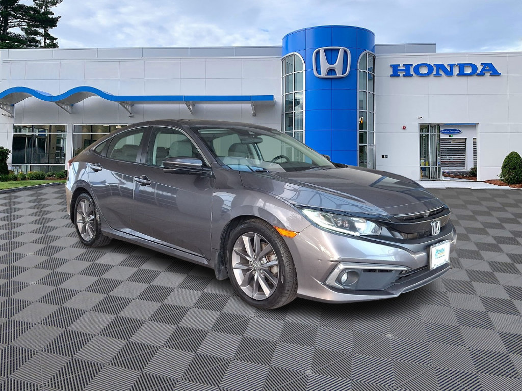 Gray 2019 Honda Civic Sedan Front-Wheel Drive Continuously Variable Transmission