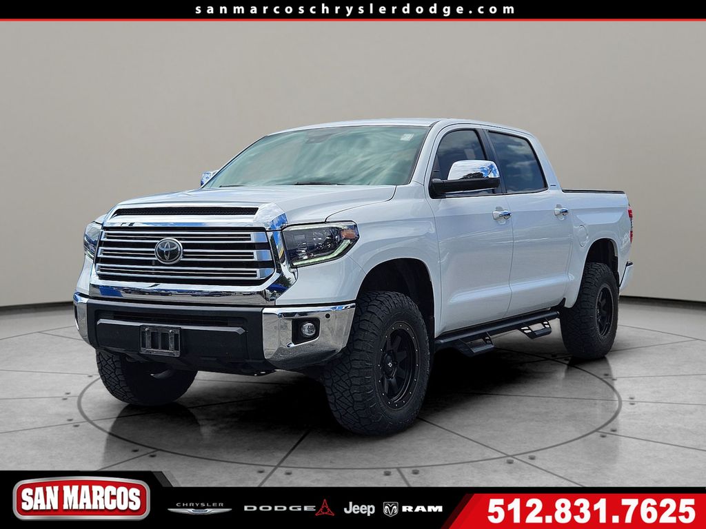Super White 2021 Toyota Tundra Limited CrewMax 4WD Pickup Truck Four-Wheel Drive 6-Speed Automatic