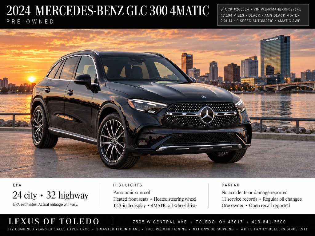 Black 2024 Mercedes-Benz GLC SUV / Crossover All-Wheel Drive 9-Speed Automatic
