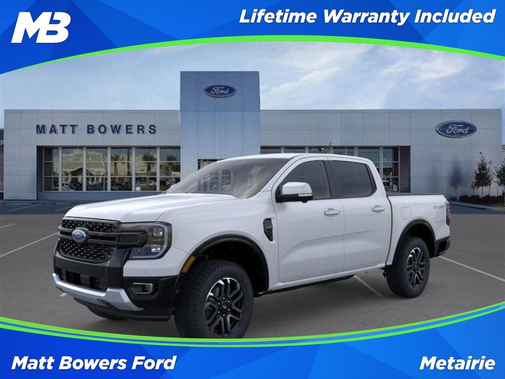 Oxford White 2025 Ford Ranger Lariat SuperCrew RWD Pickup Truck 4X2 Automatic