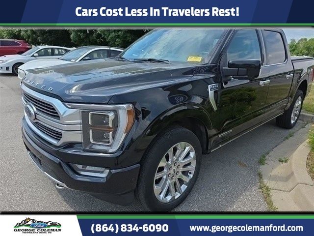 Black Metallic 2023 Ford F-150 Limited SuperCrew 4WD Pickup Truck Four-Wheel Drive Automatic