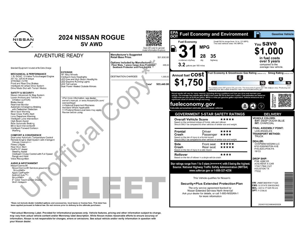 used 2024 Nissan Rogue car, priced at $20,400