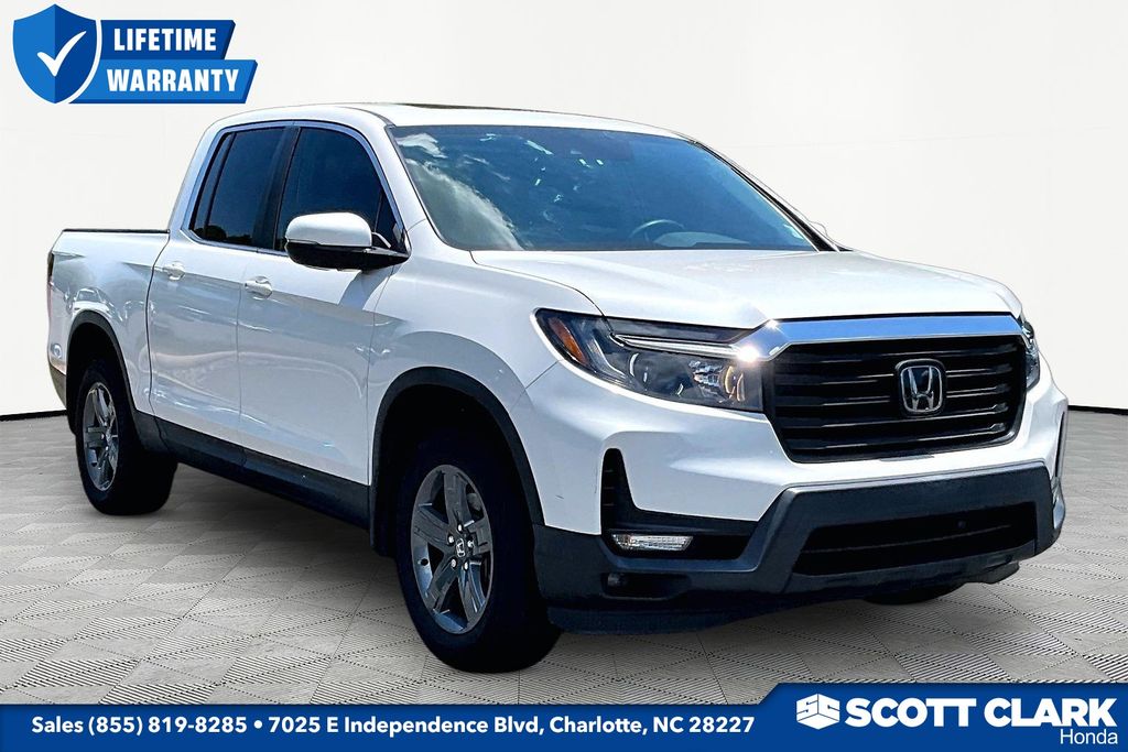 Platinum White Pearl 2023 Honda Ridgeline Pickup Truck All-Wheel Drive 9-Speed Automatic