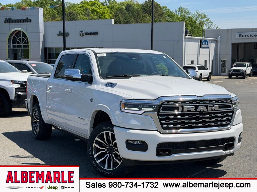 Ivory White Tri-Coat Pearlcoat 2026 RAM 1500 Limited Crew Cab 4WD Pickup Truck Four-Wheel Drive 8-Speed Automatic