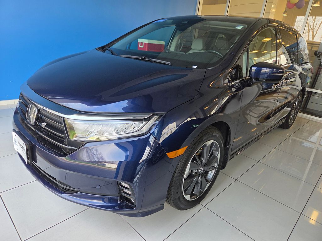 Blue 2024 Honda Odyssey Elite FWD Minivan Front-Wheel Drive Automatic