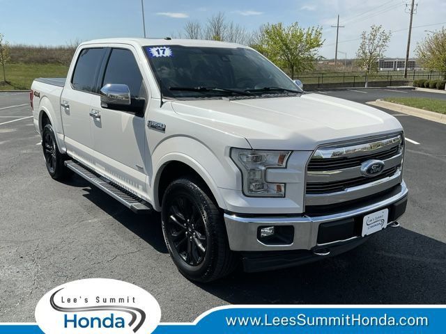 White Platinum Metallic Tri-Coat 2017 Ford F-150 Lariat SuperCrew 4WD Pickup Truck Four-Wheel Drive Automatic