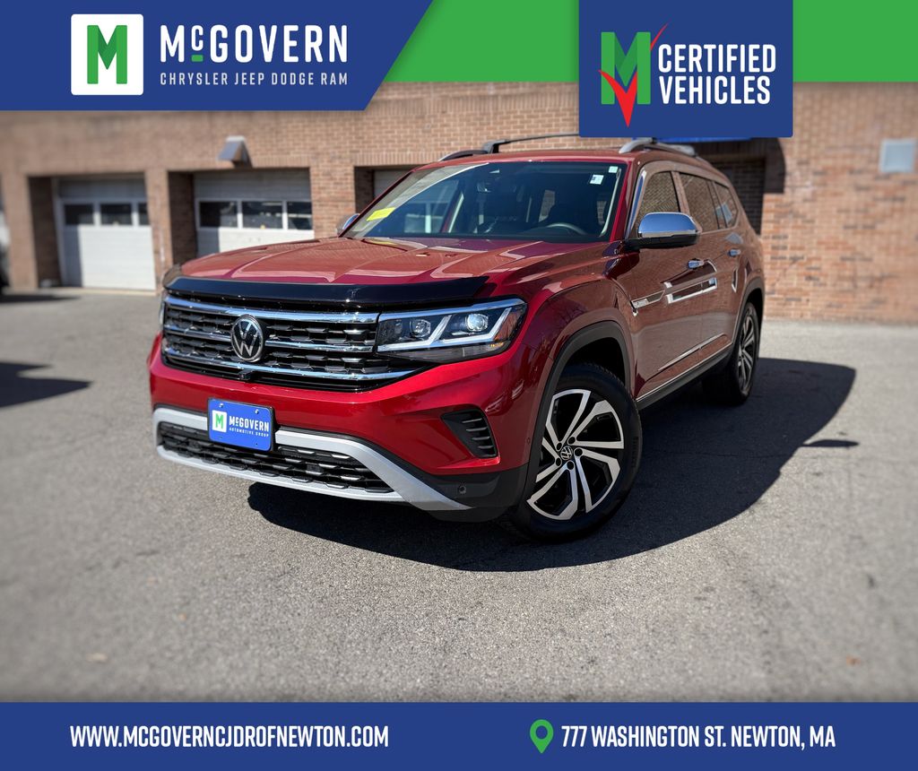 Red Metallic 2021 Volkswagen Atlas V6 SEL Premium 4Motion SUV / Crossover All-Wheel Drive 8-Speed Automatic