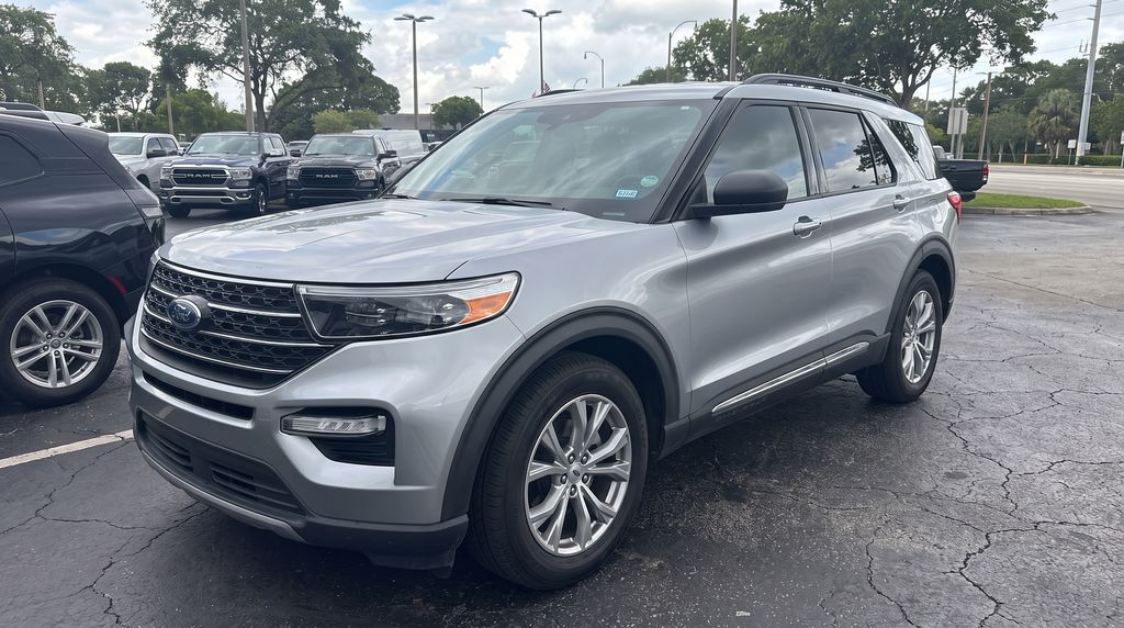 Silver Metallic 2021 Ford Explorer SUV / Crossover Rear-Wheel Drive Automatic