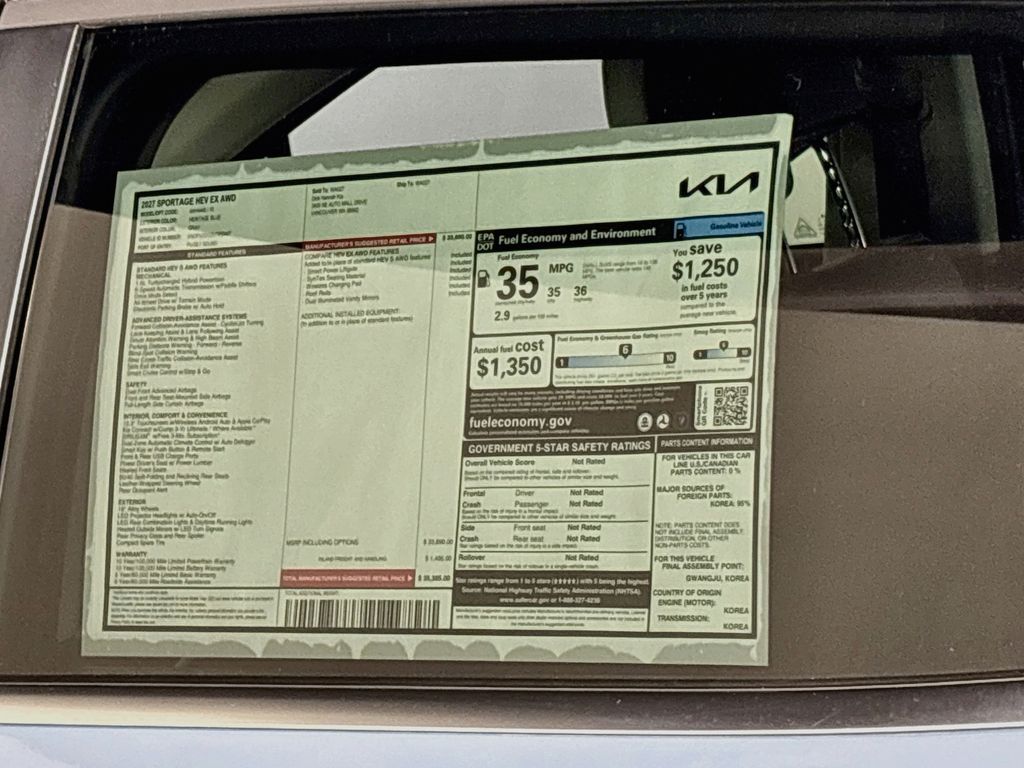 2027 Kia Sportage Hybrid EX