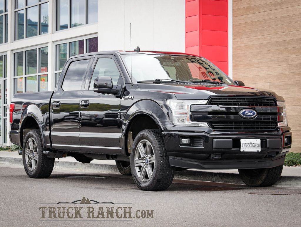 Black 2020 Ford F-150 Lariat SuperCrew 4WD Pickup Truck Four-Wheel Drive Automatic