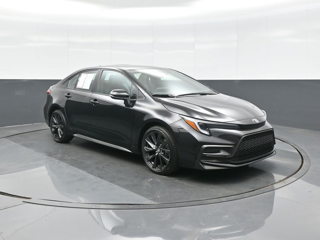 Midnight Black 2024 Toyota Corolla XSE FWD Sedan Front-Wheel Drive Continuously Variable Transmission