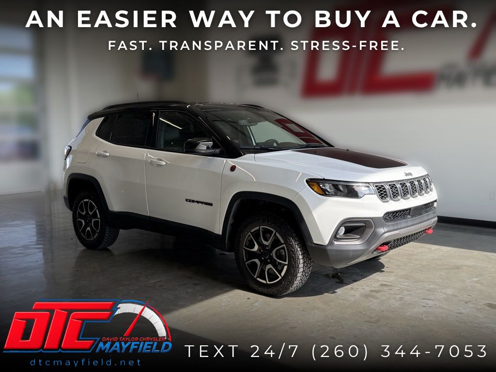 Bright White Clearcoat 2025 Jeep Compass Trailhawk 4WD SUV / Crossover Four-Wheel Drive 8-Speed Automatic