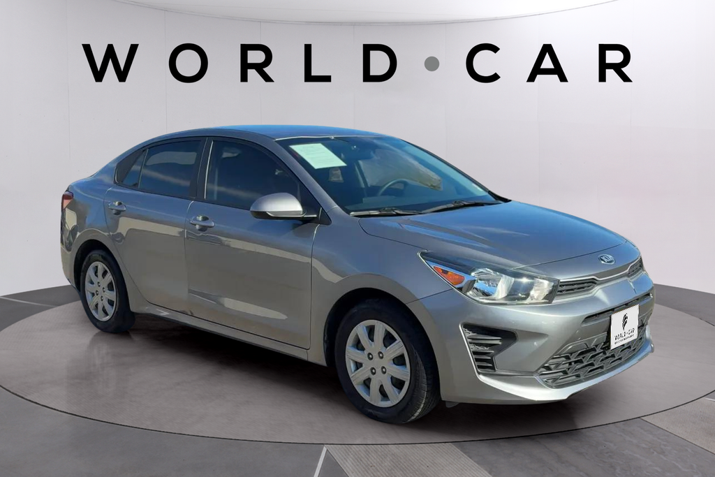 Steel Gray 2021 Kia Rio S FWD Sedan Front-Wheel Drive Continuously Variable Transmission